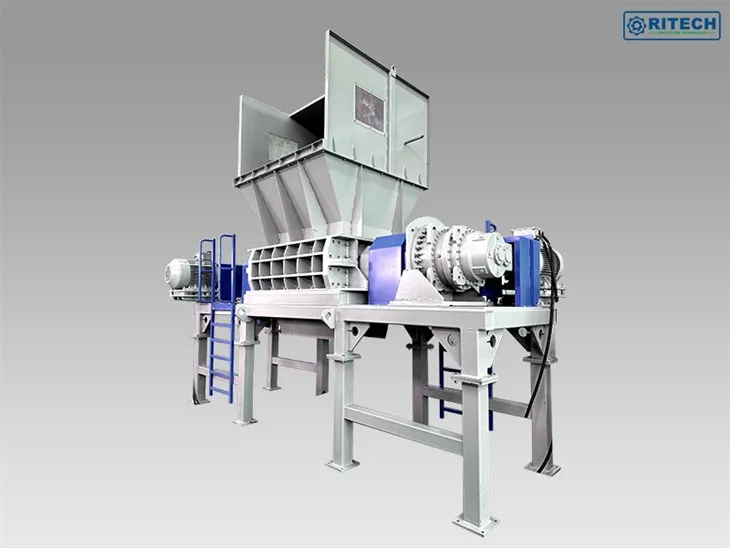 double shaft tire shredder machine